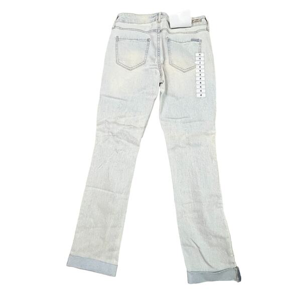 Seven7 Weekend Slim Fit Straight Leg Women's Size 4 Distressed Jeans Denim NWT - Picture 2 of 16